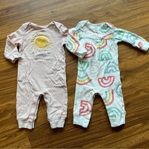 4 for $10 🌈 Carter’s Long Sleeve Jump Suit 2-Pack (Rainbows and Sunshine)